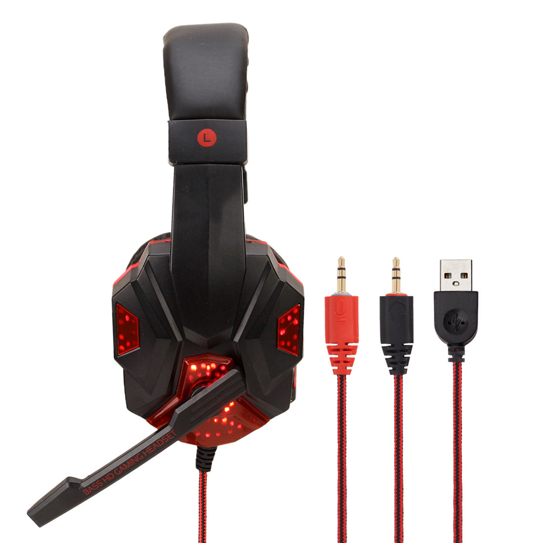 Audífonos Gamer con Luz LED y Micrófono