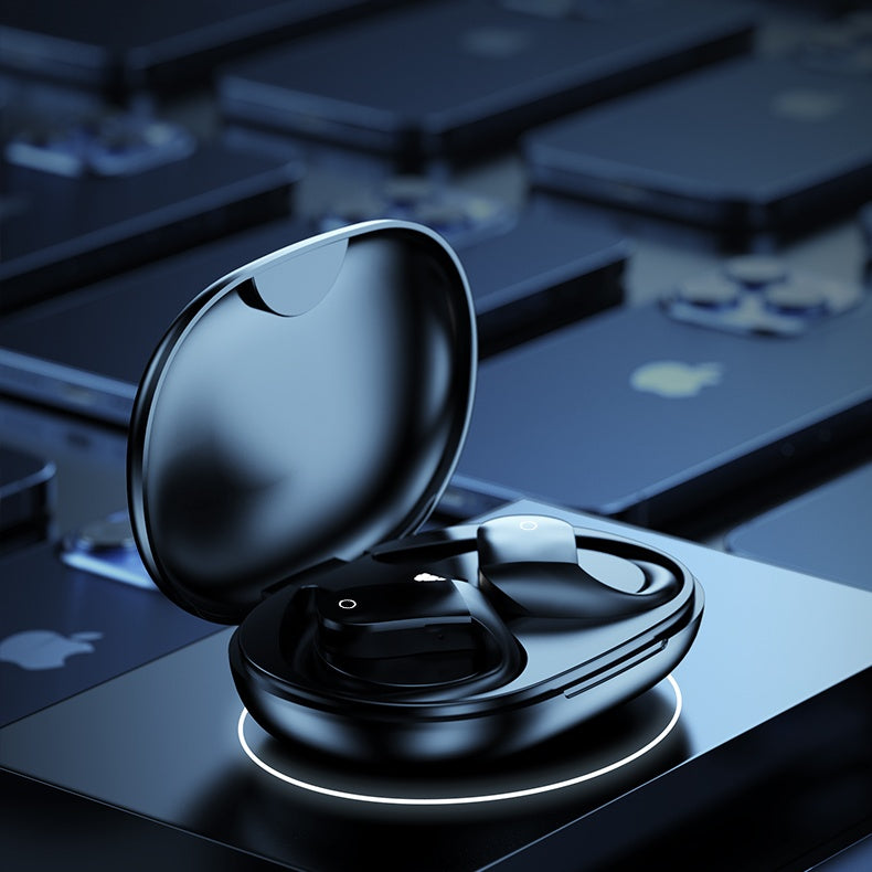 Audífonos Bluetooth Deportivos Over-Ear Inalámbricos, con micrófono integrado, diseño ergonómico con ganchos y estuche portátil.